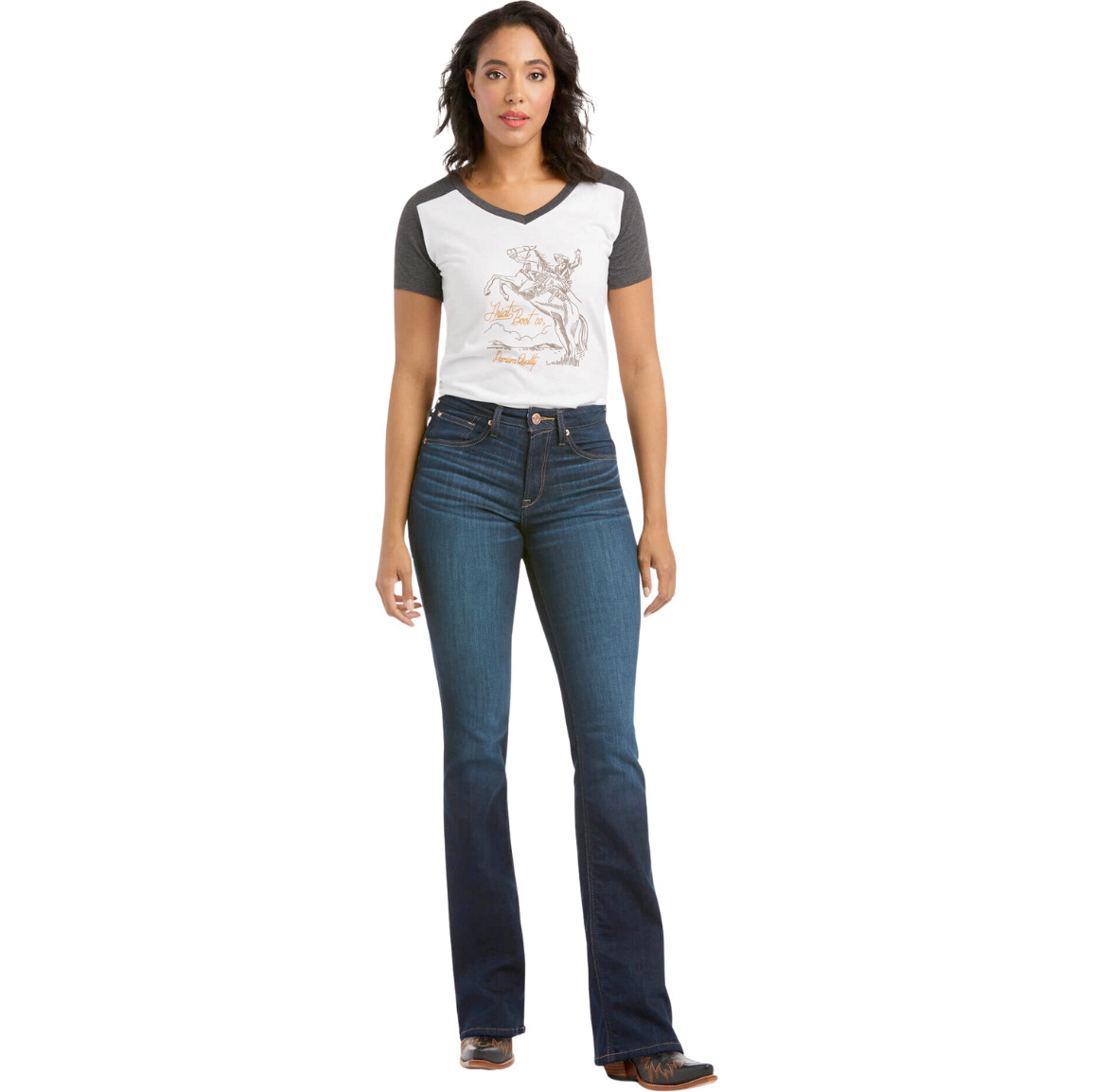 2025 Ariat Womens R.E.A.L. High Rise Ballary Boot Cut Jean 10036813 - Pennsylvania